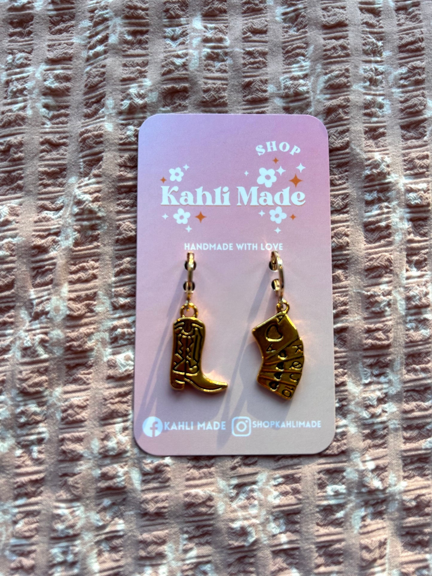 Gold Rodeo Huggie Hoops