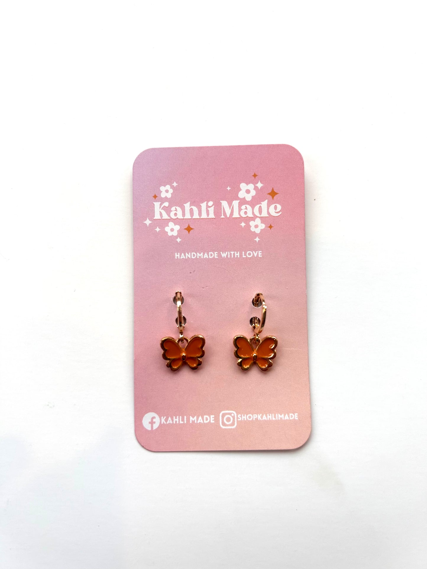 Butterfly Huggie Hoops