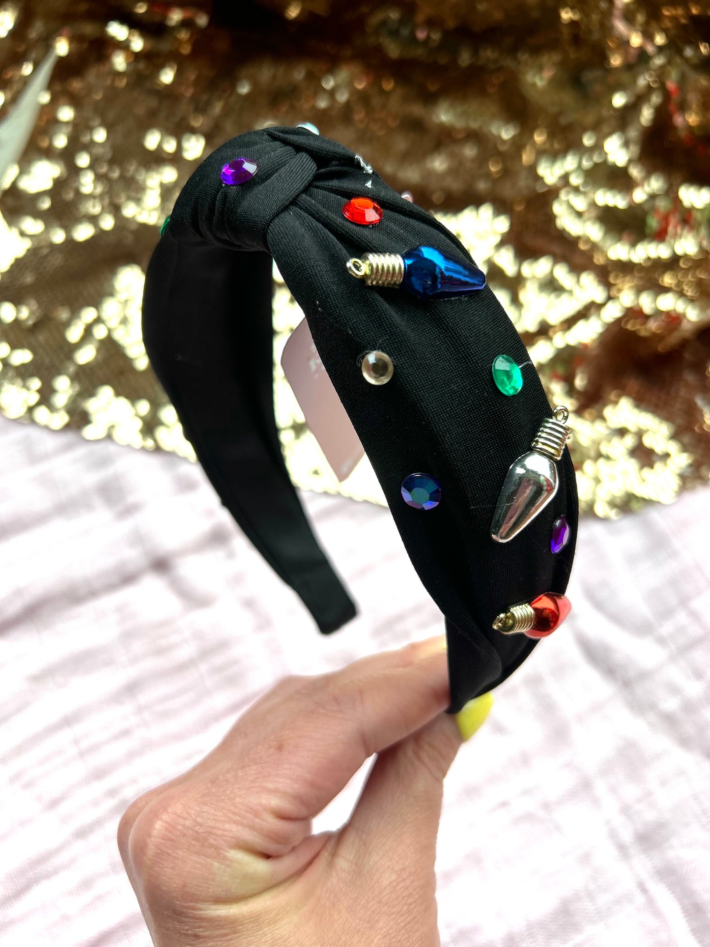 Holiday Lights Knotted Headband