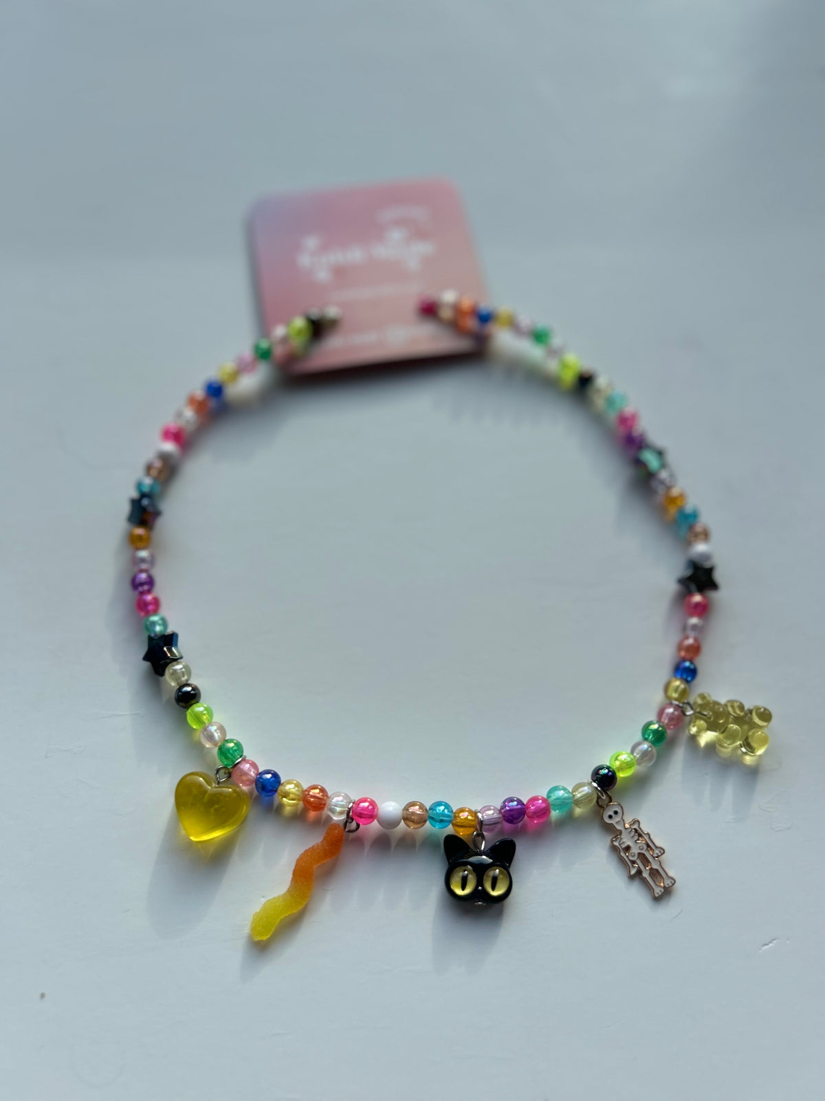 Spooky Cat Charm Necklace