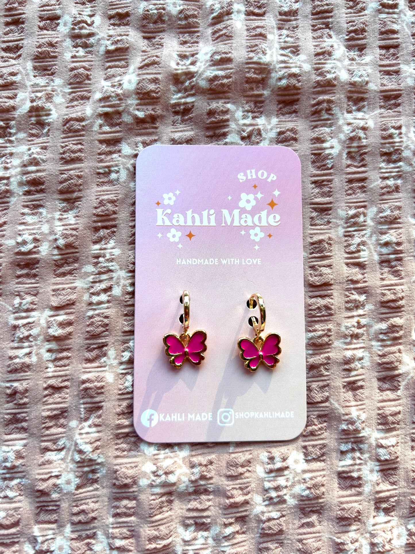 Butterfly Huggie Hoops