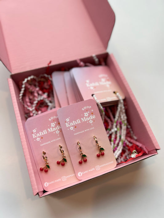 Cherry Huggie Hoops