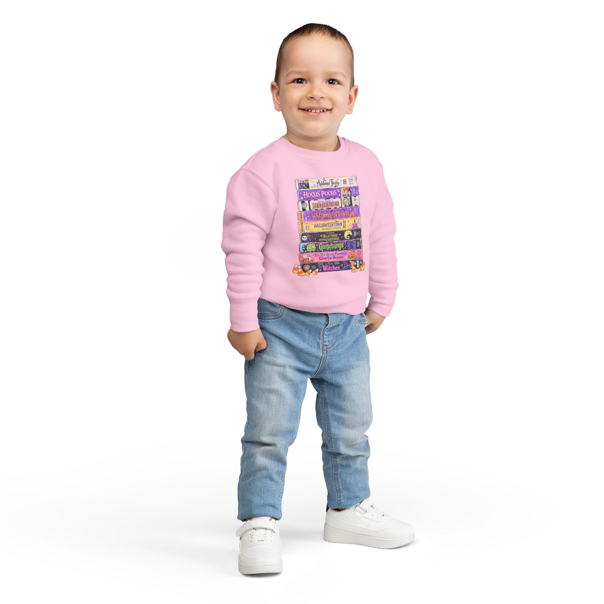 KM Nostalgic Halloween VHS Toddler Crewneck