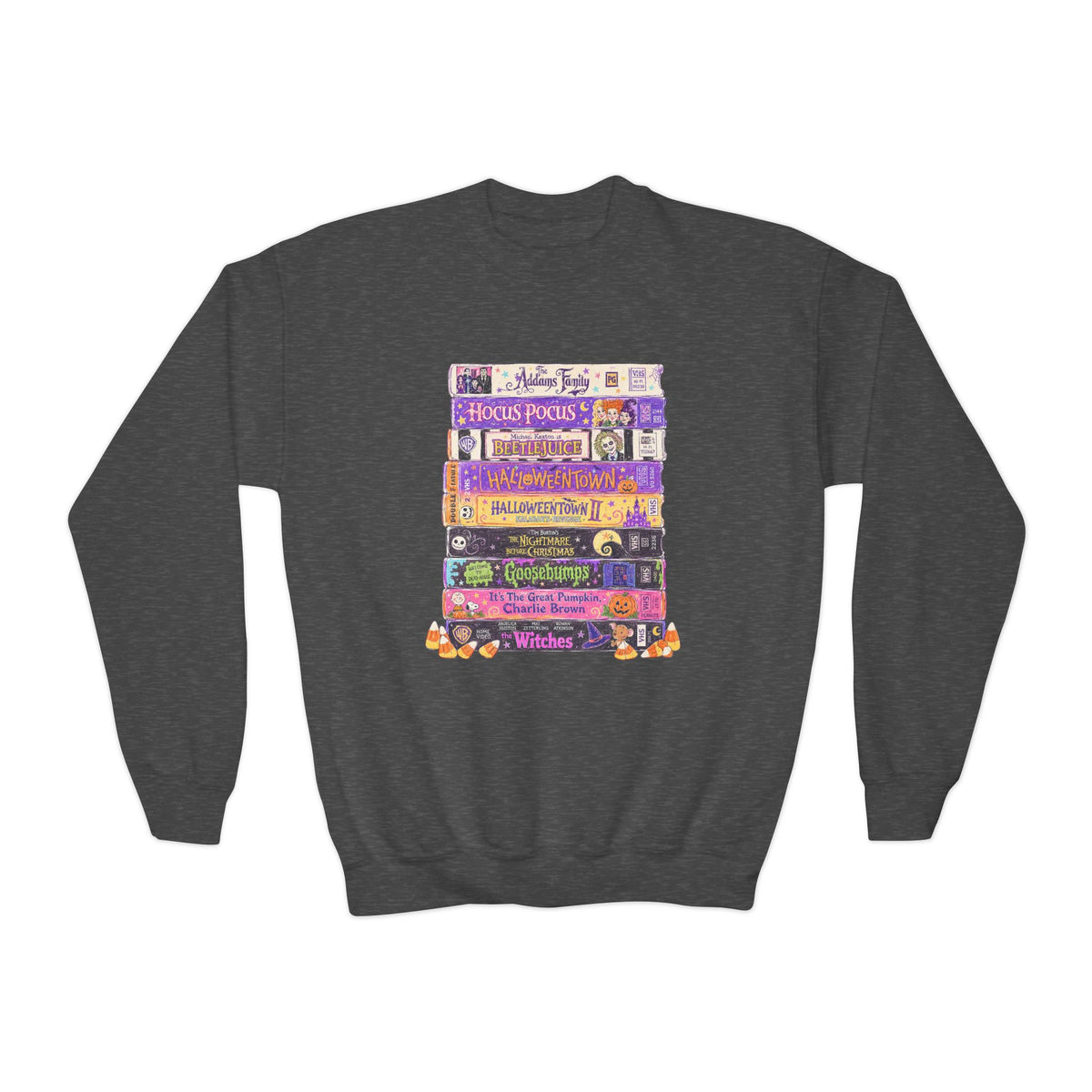 KM Nostalgic Halloween VHS Youth Crewneck
