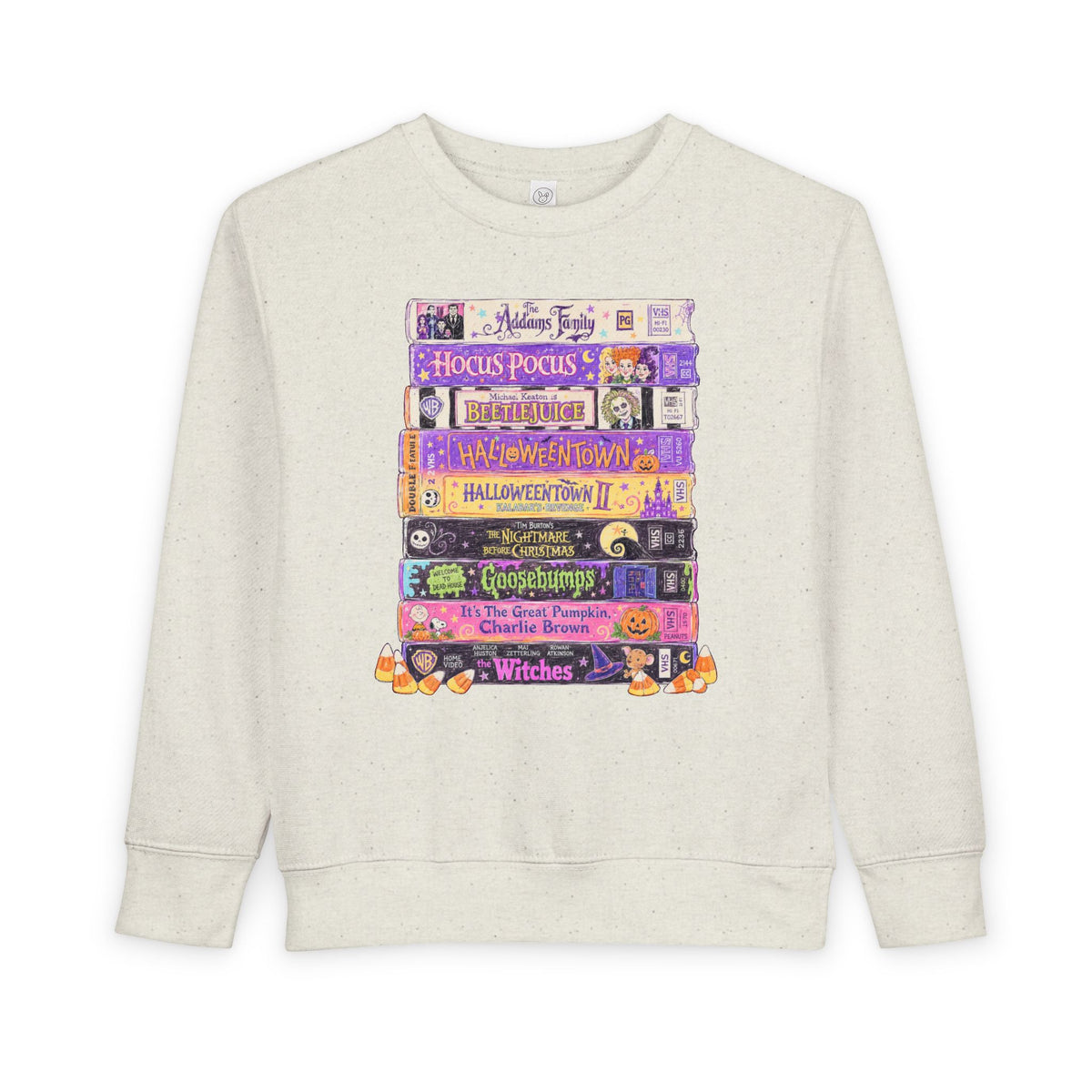 KM Nostalgic Halloween VHS Toddler Crewneck
