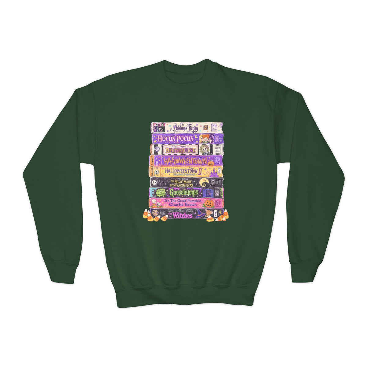KM Nostalgic Halloween VHS Youth Crewneck