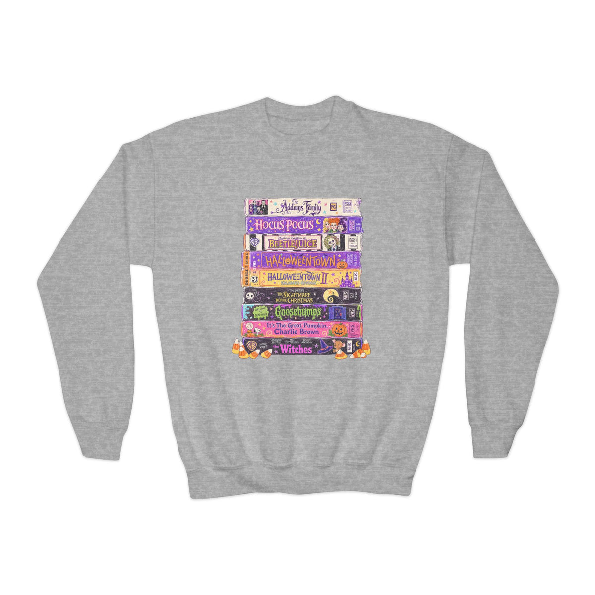 KM Nostalgic Halloween VHS Youth Crewneck
