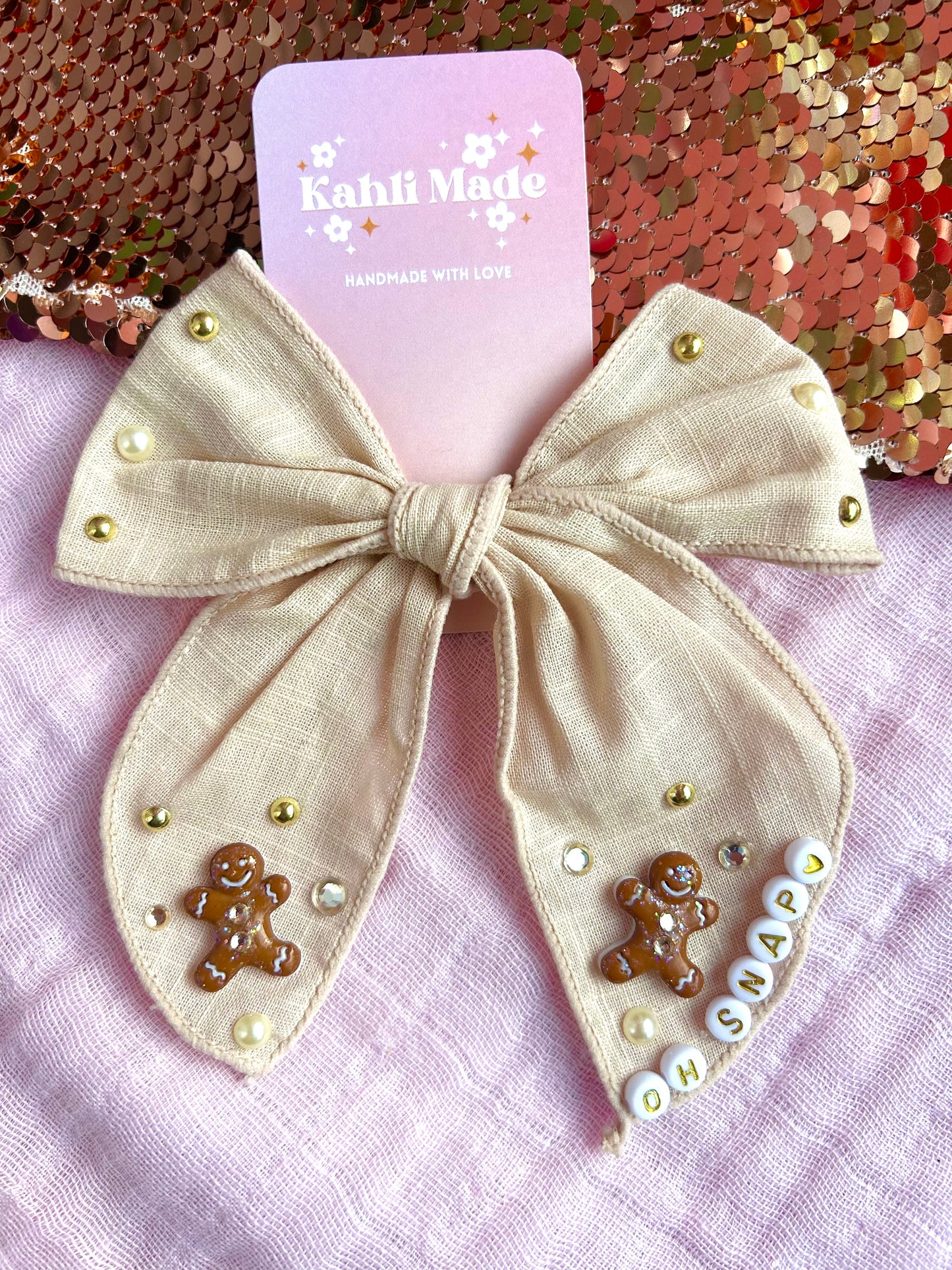 Oh Snap! Gingerbread Bow