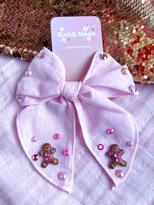 Pink Gingerbread Bow