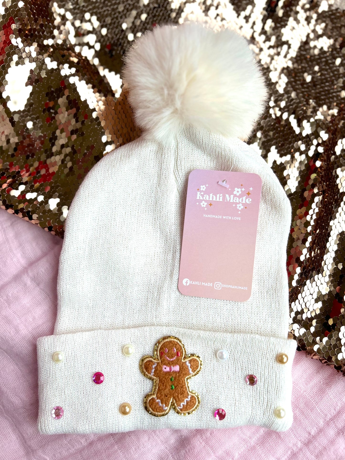 Pink Gingerbread Hat