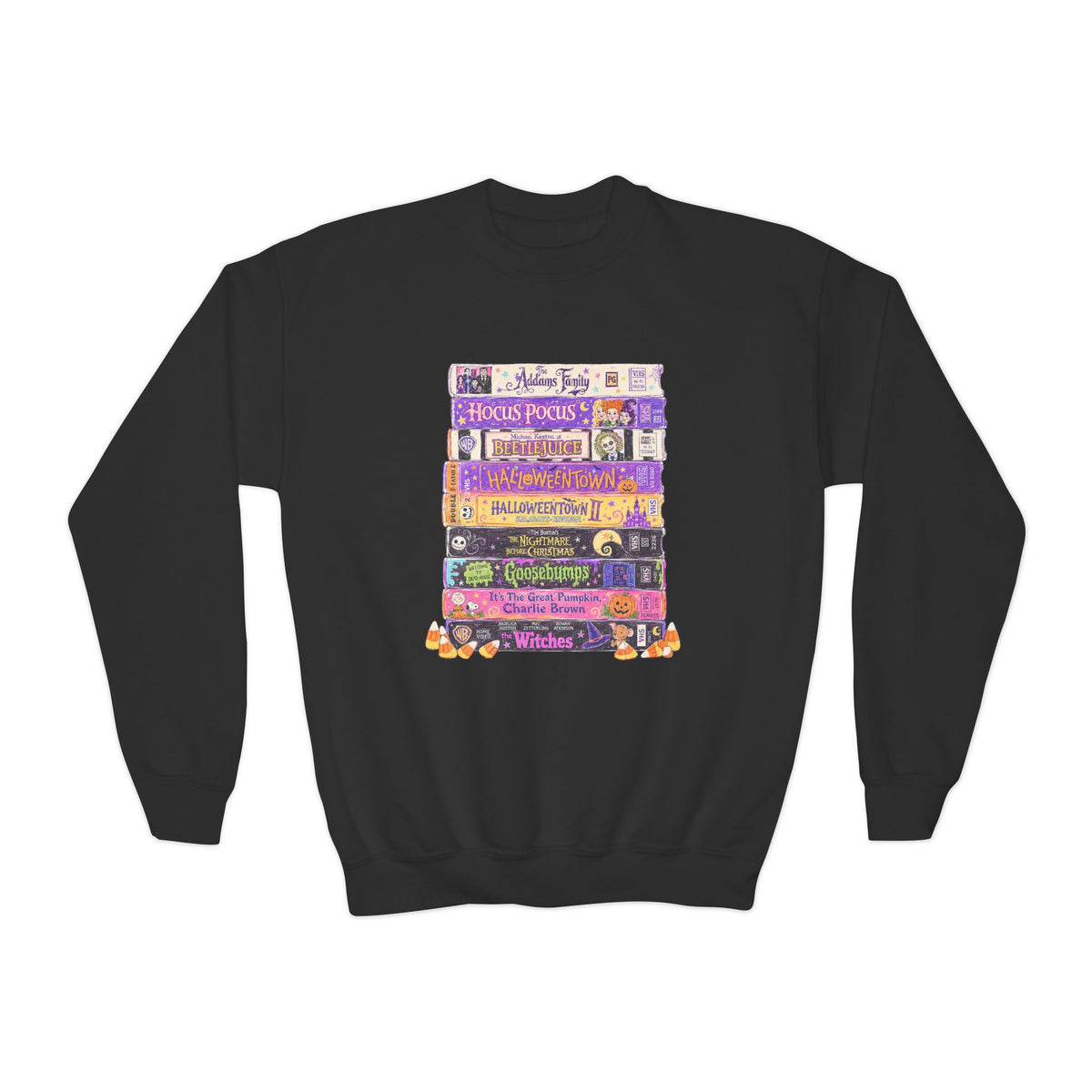KM Nostalgic Halloween VHS Youth Crewneck