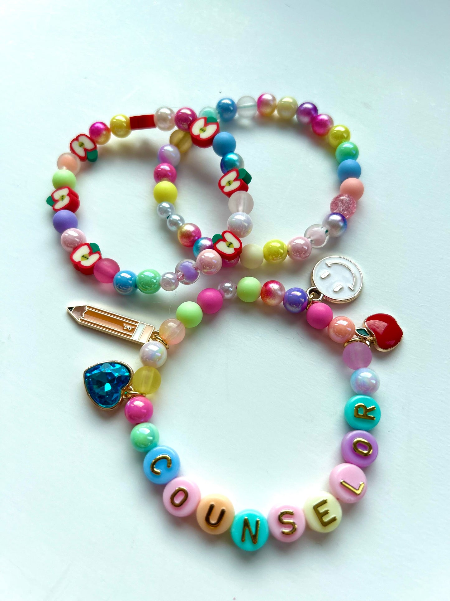 Teacher Charm Bracelet Stack