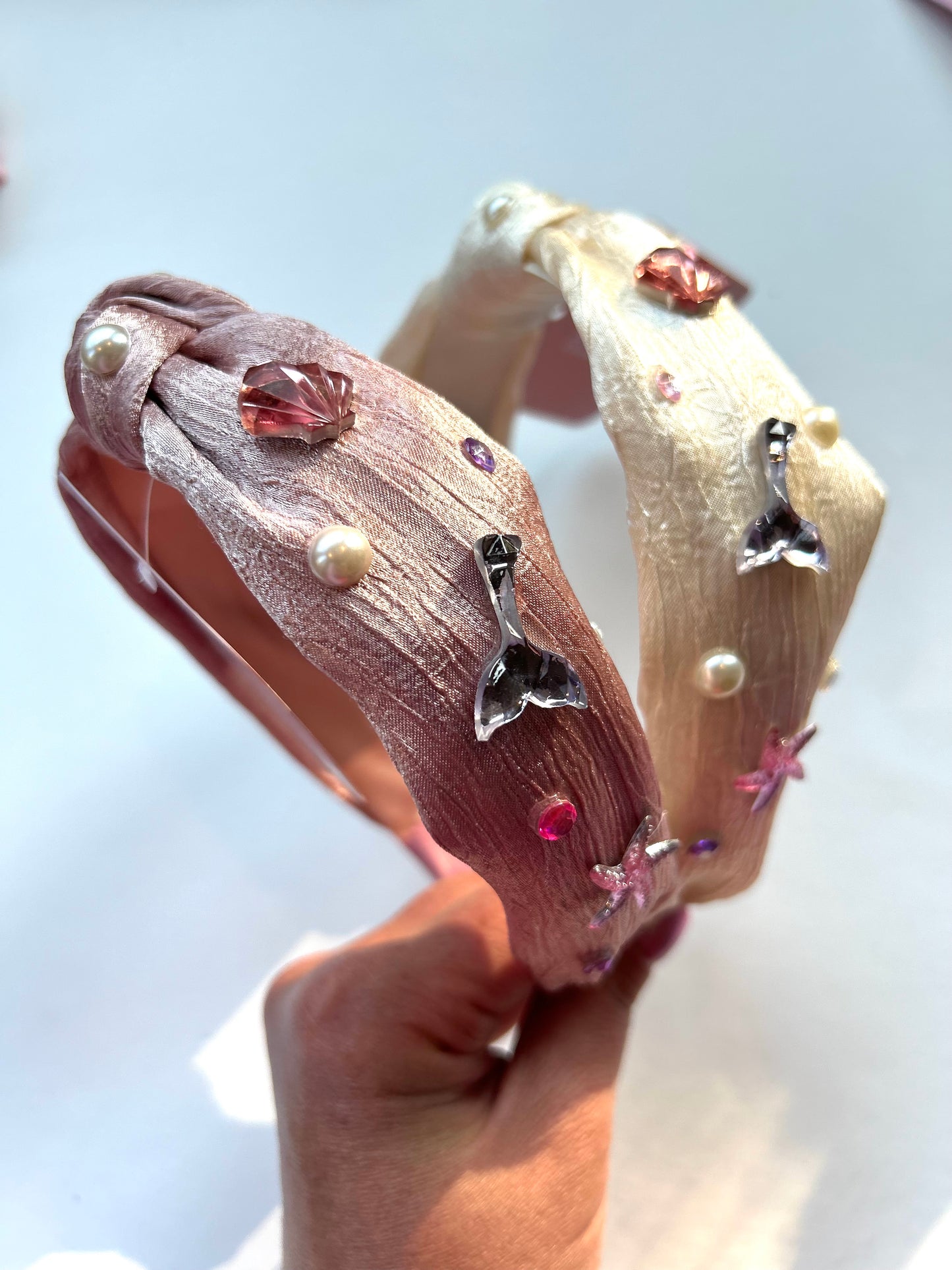 Satin Mermaid Knotted Headband