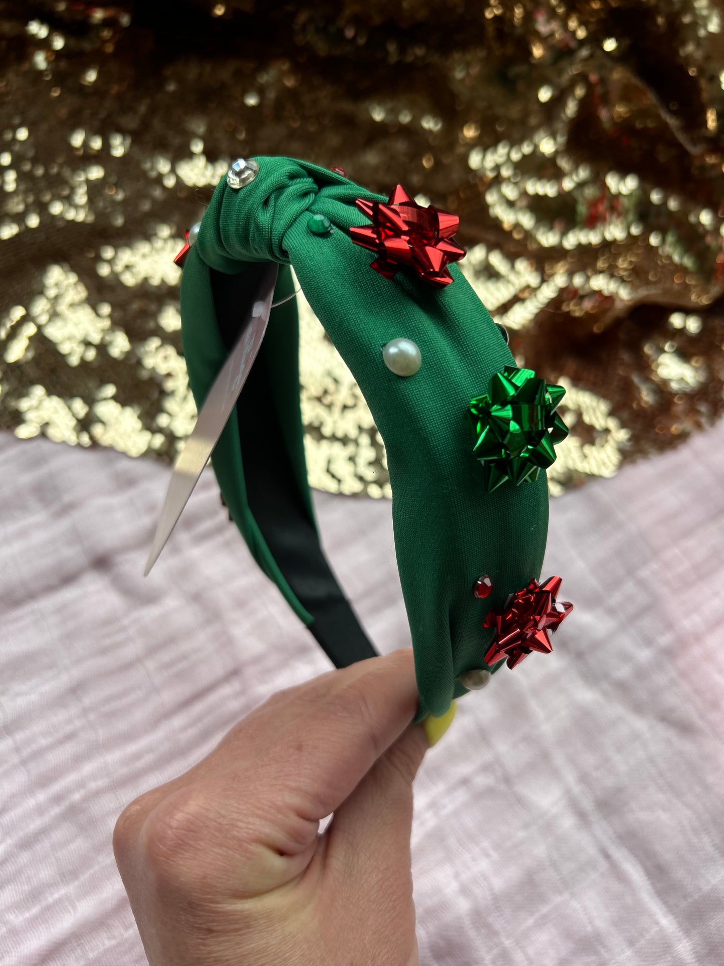 Holiday Bow Knotted Headband