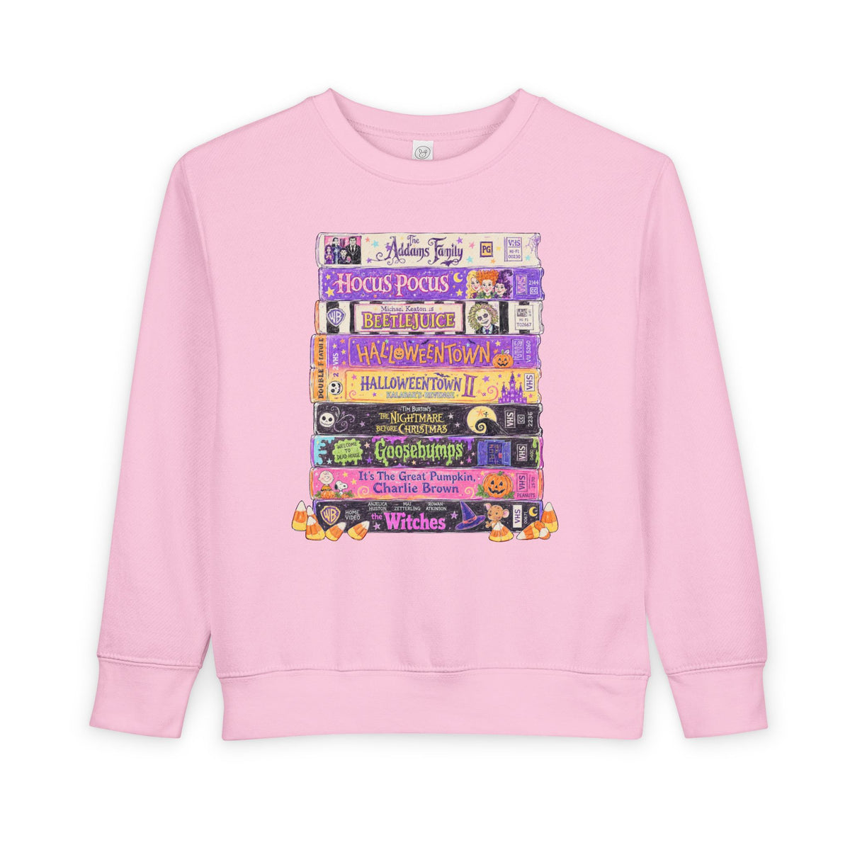 KM Nostalgic Halloween VHS Toddler Crewneck
