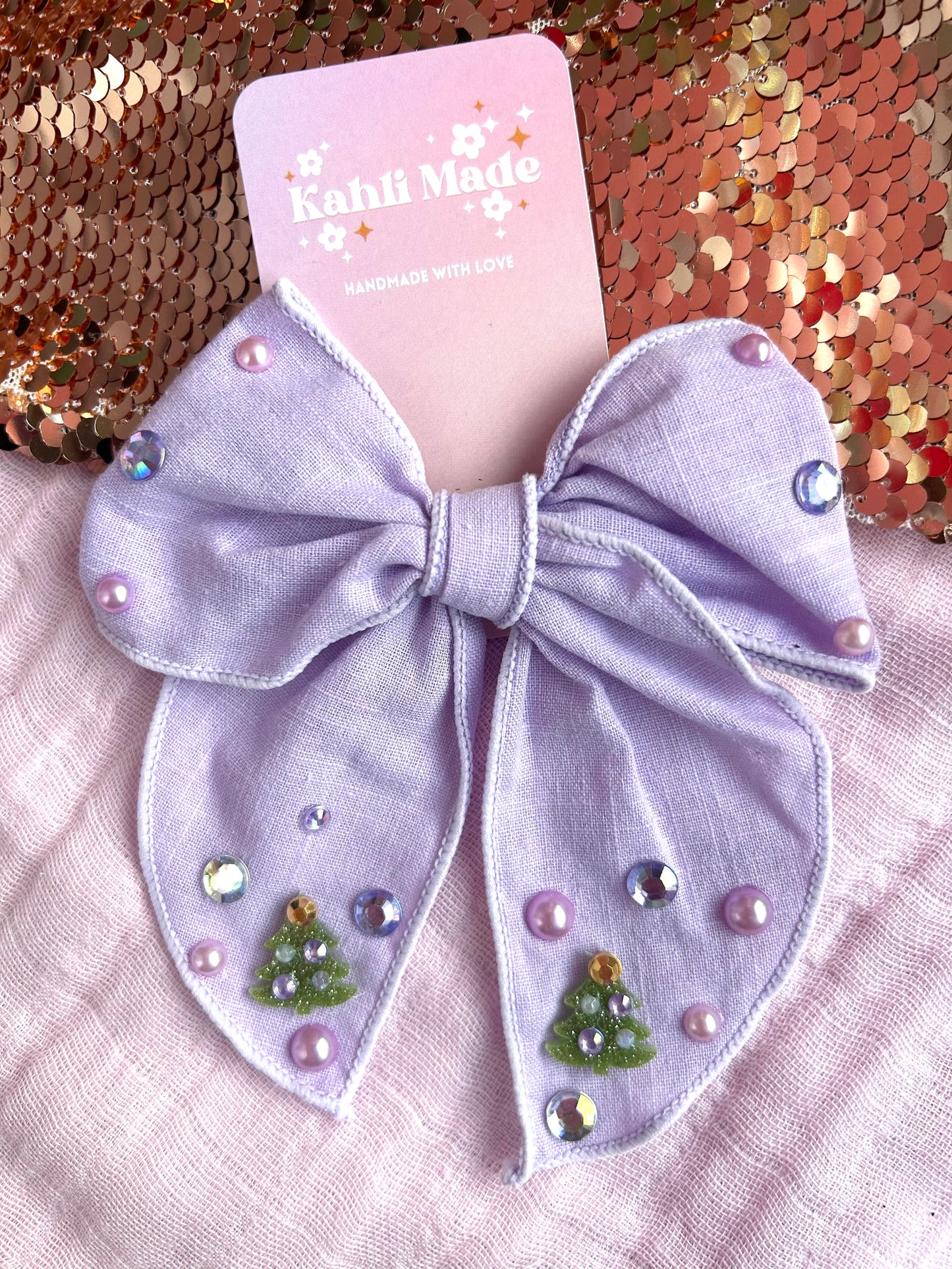 Purple Christmas Tree Bow