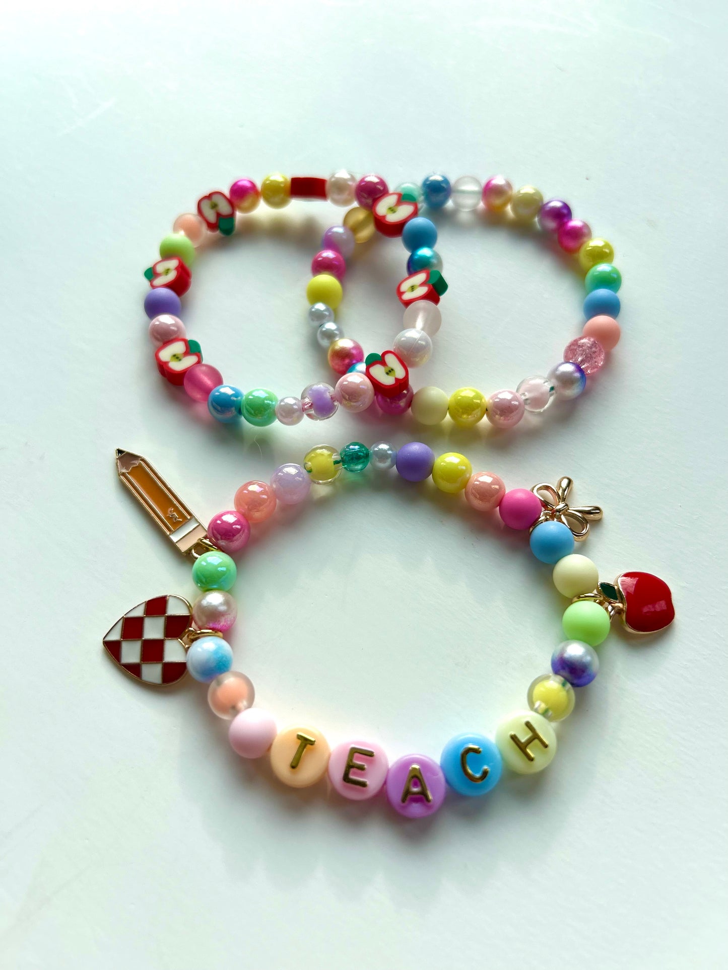 Teacher Charm Bracelet Stack
