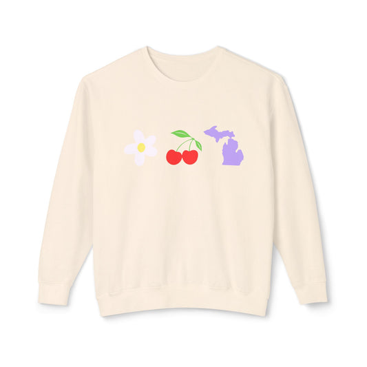 Women's Cherry Floral Crewneck