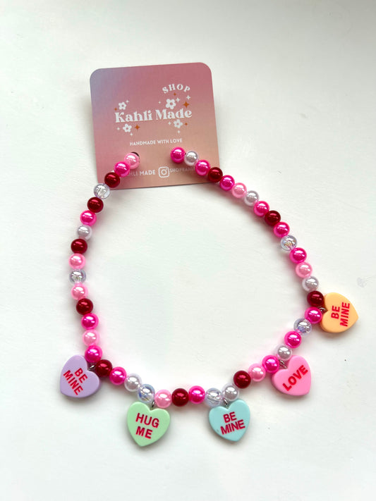 Conversation Heart Charm Necklace