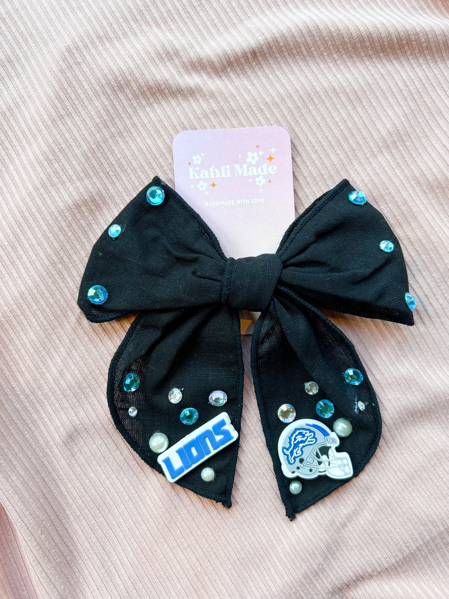 Detroit Lions Embellished Bow