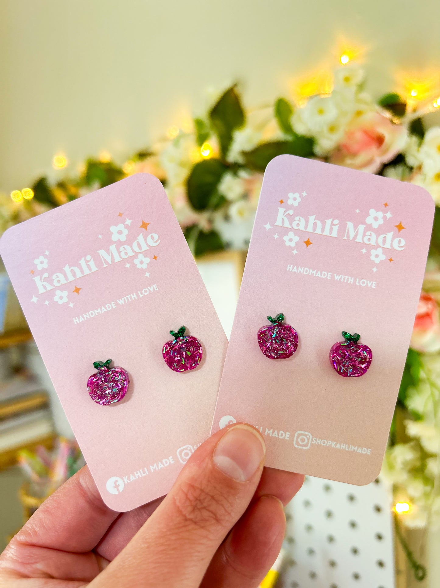 Confetti Apple Studs