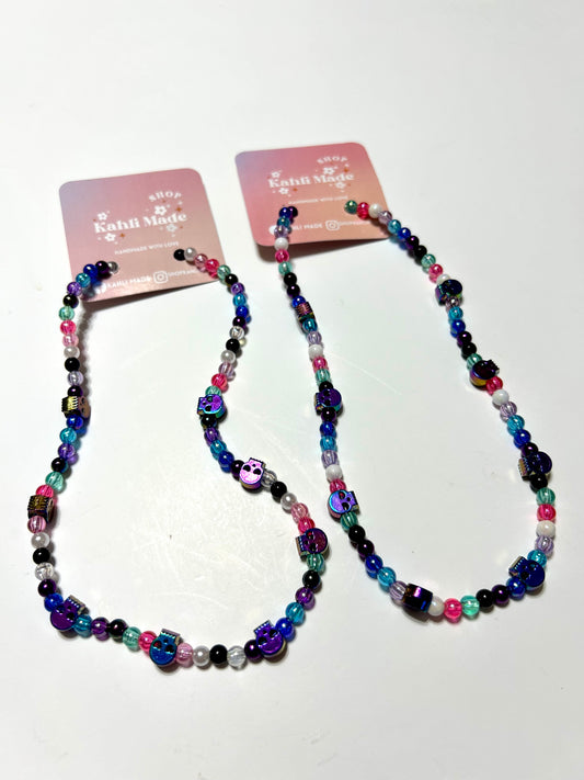 Mini Holographic Skull Necklace