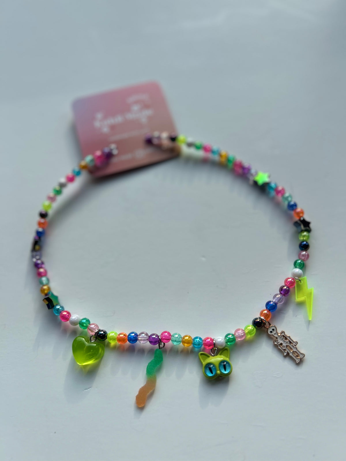 Spooky Cat Charm Necklace