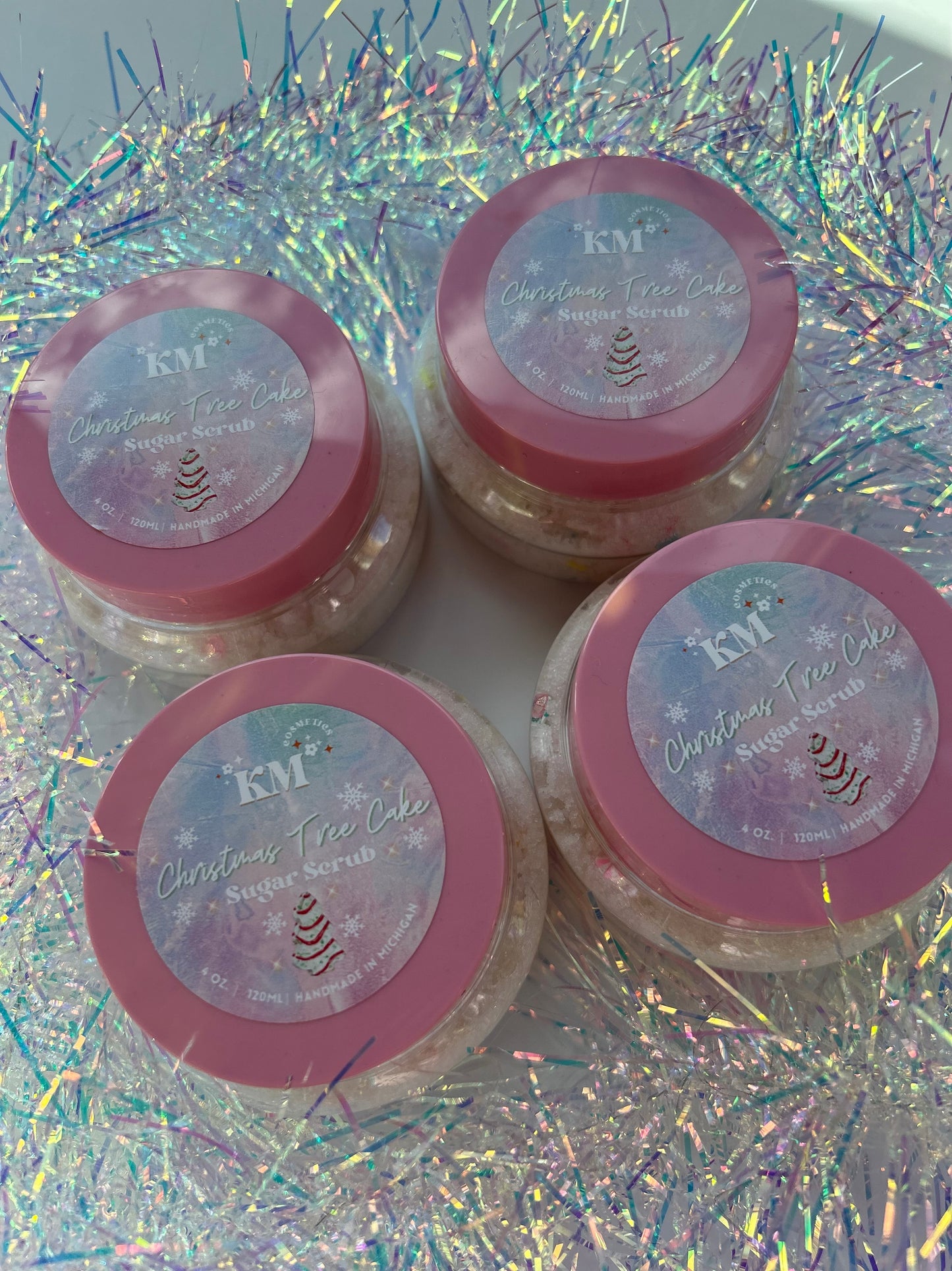 Christmas Tree Cake Sugar Scrub