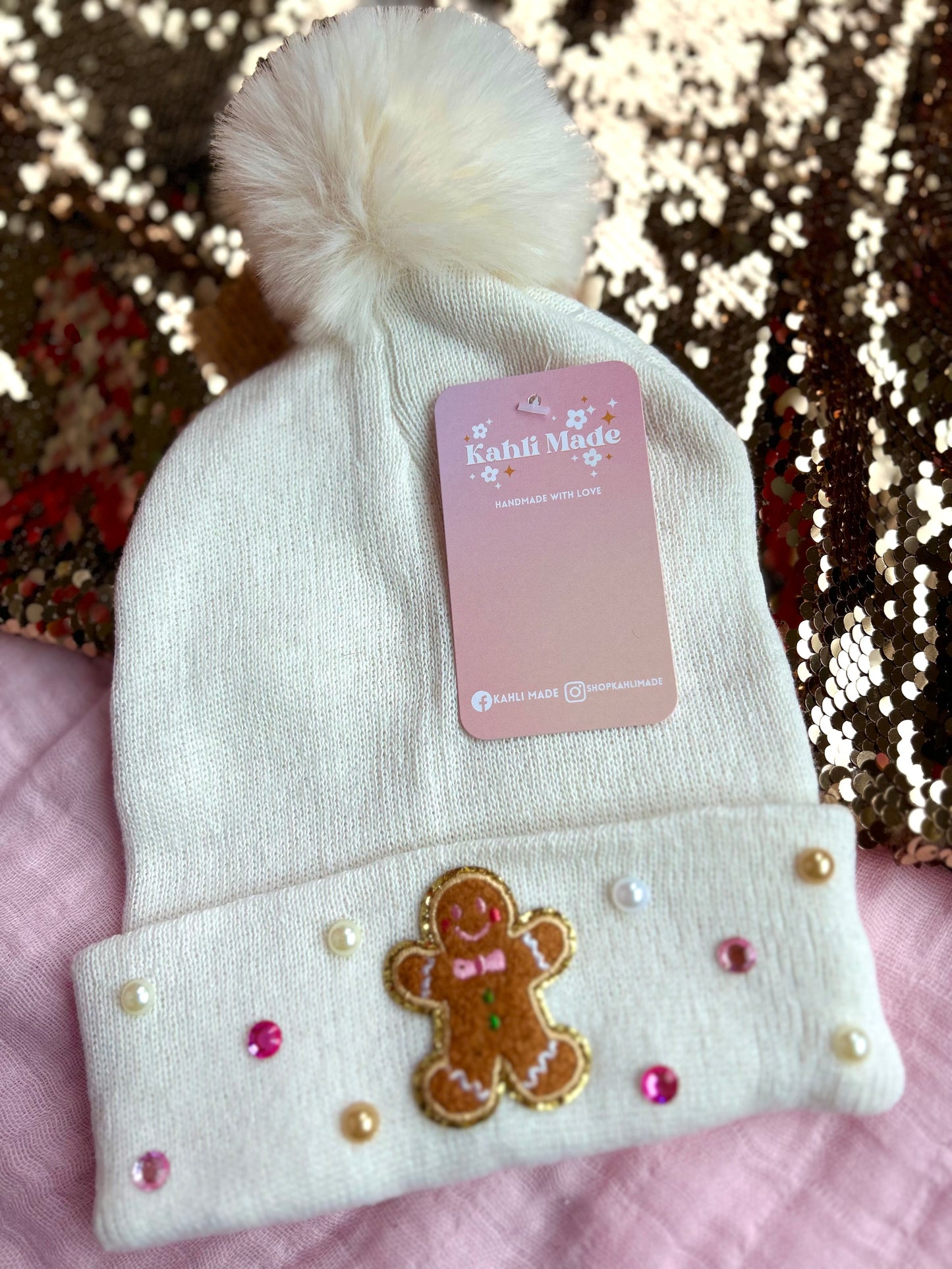 Pink Gingerbread Hat