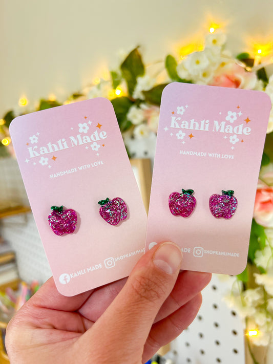 Confetti Apple Studs